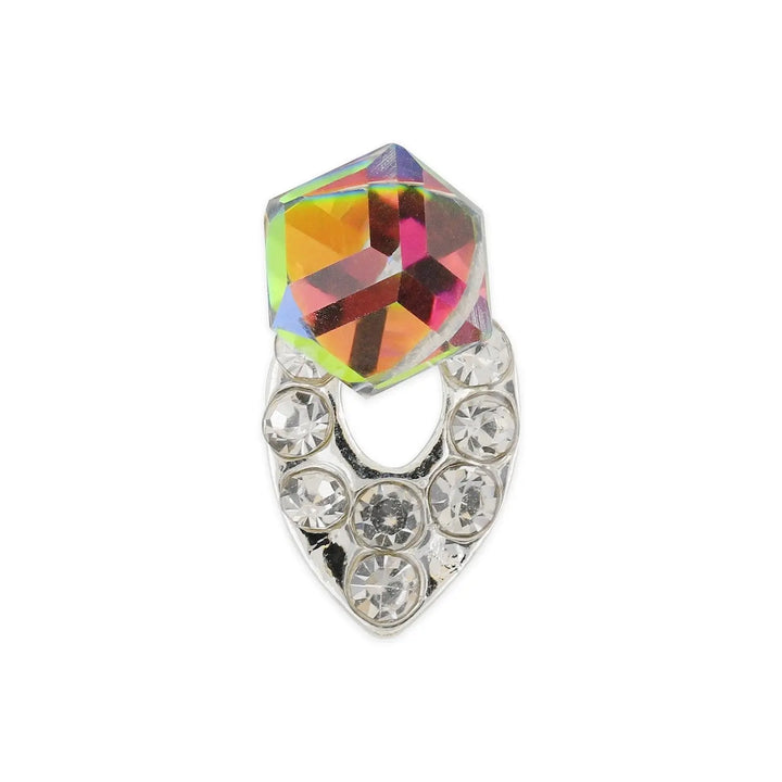 Pot of 10 Charms - Silver Fire Topaz Cube   Naio Nails