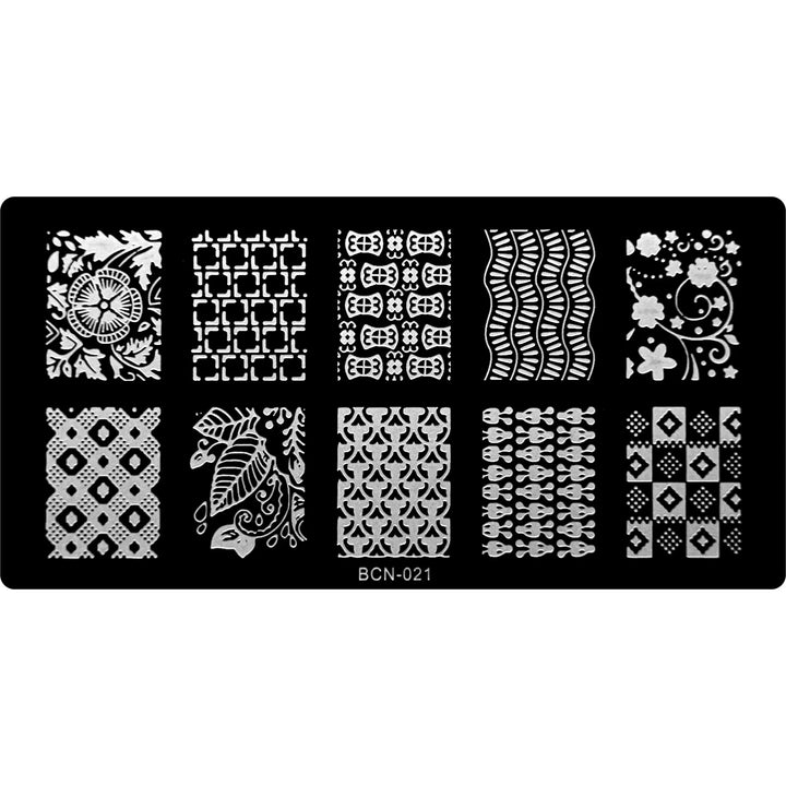 Stamping Plate - BCN-021   Naio Nails