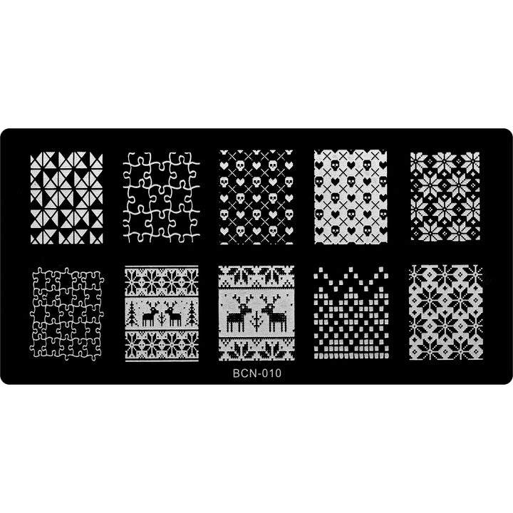 Stamping Plate - BCN-010   Naio Nails