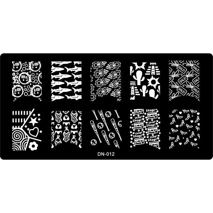 Stamping Plate - DN-012   Naio Nails