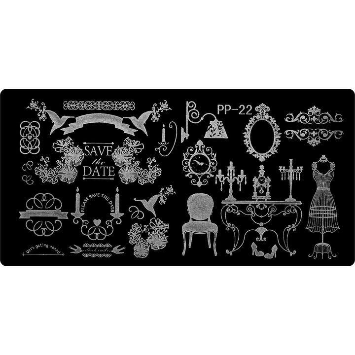 Stamping Plate - PP-022   Naio Nails