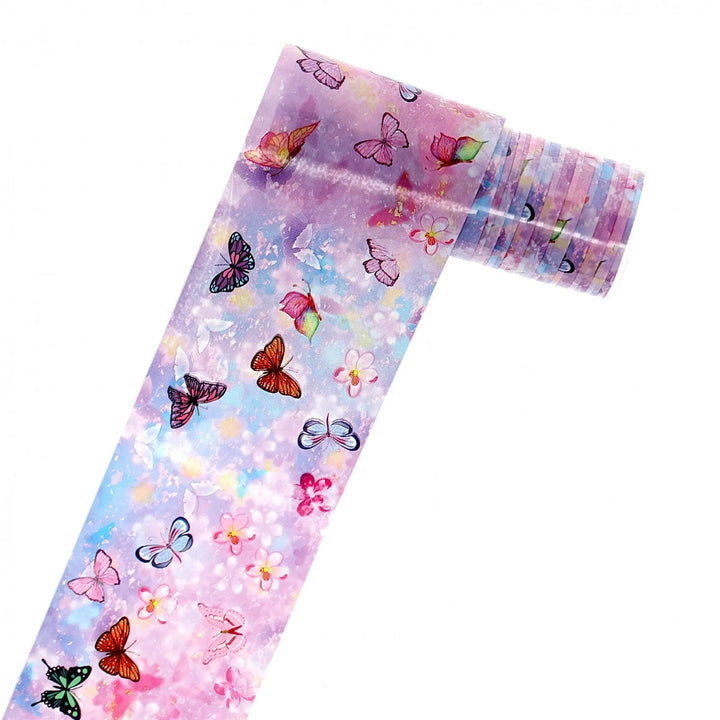 TFS-23 Vibrant Floral Galaxy Set of Foils   Naio Nails