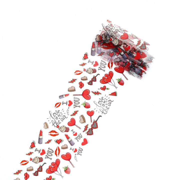 TFS-59 Love & Floral Patterned Foil   Naio Nails