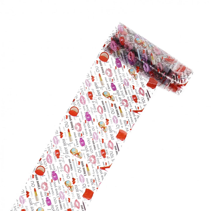 TFS-59 Love & Floral Patterned Foil   Naio Nails