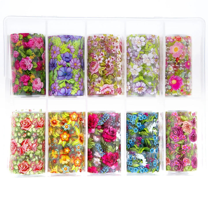 TFS-52 Assortment Flowers Transfer Foil   Naio Nails