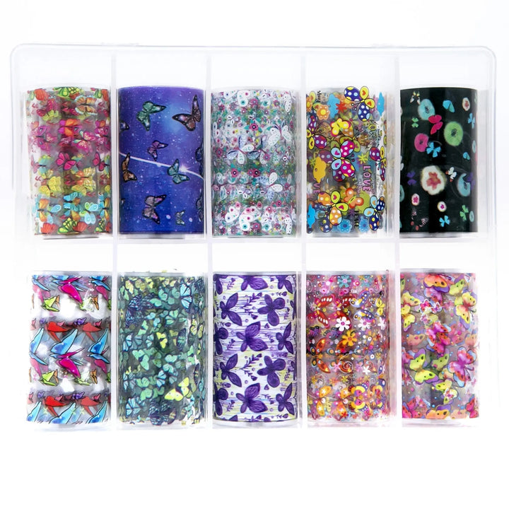 TFS-55 Selection of Butterfly Transfer Foils   Naio Nails