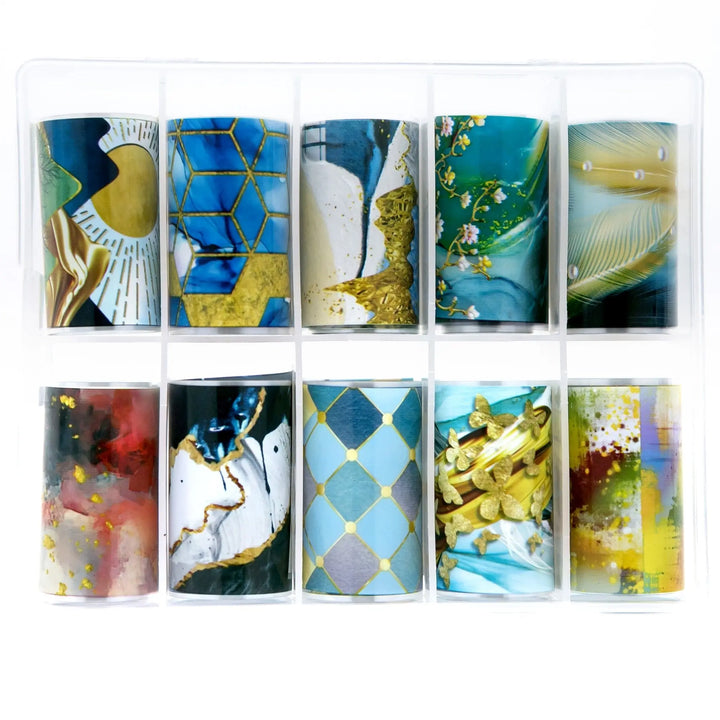 Marble & Geometric Patterns TFS-64   Naio Nails