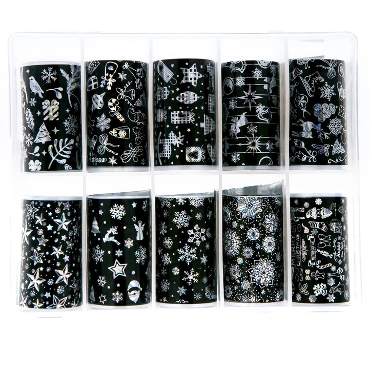 TFS-82 Black Christmas Assortment Foils   Naio Nails