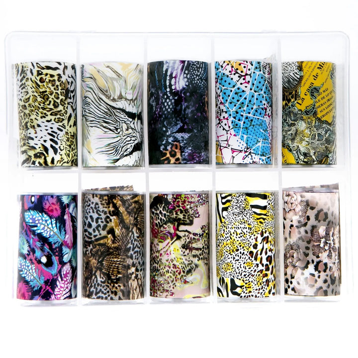 TFS-97 Abstract Animal Patterns Set of Foils   Naio Nails