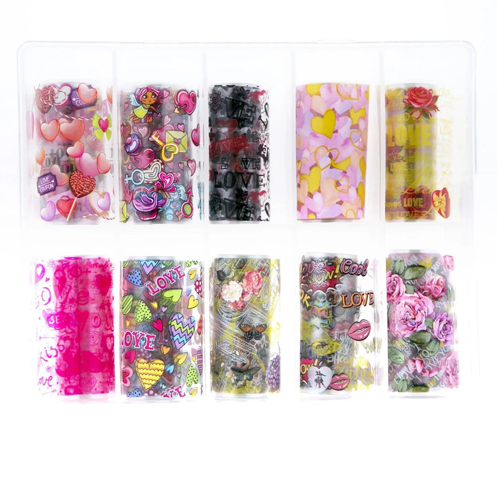 TFS-105 Hearts & Kisses Selection of Foils   Naio Nails
