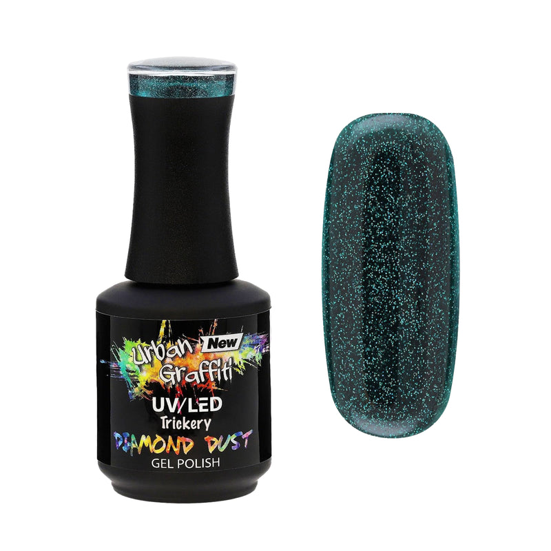Trickery - UGGP-DD006 Yeşil Parıltılı Jel Oje Urban Graffiti 15ml