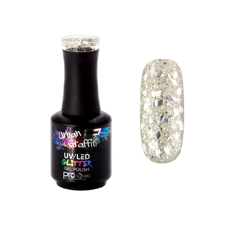 Diamond Eyes - UGGP-A0923 Urban Graffiti Gümüş Simli Jel Oje 15ml