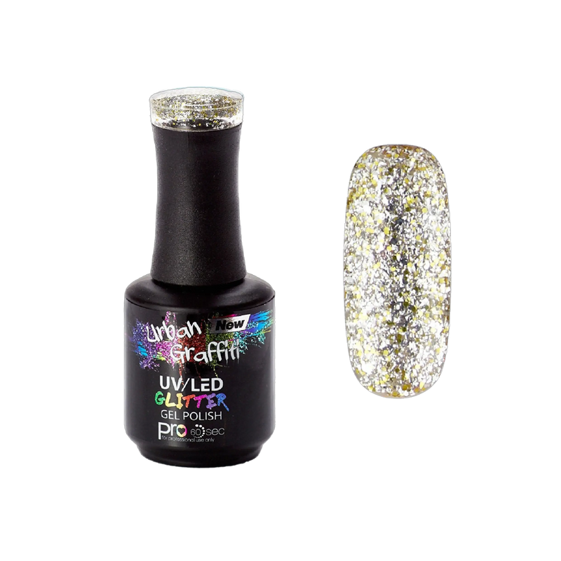 Star Dust - UGGP-A0906 Urban Graffiti Gümüş ve Altın Simli Jel Oje 15ml
