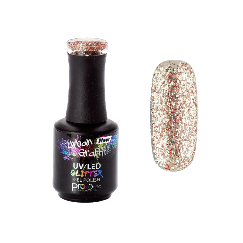 Tinsel Town - UGGP-A0913 Urban Graffiti Altın ve Kırmızı Simli Jel Oje 15ml